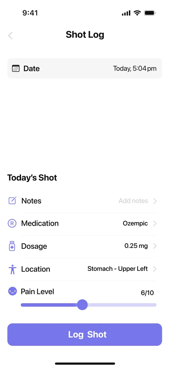 The Weekly Shot and Food Log Belong in the Same App