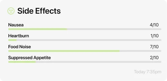 Side Effect Tracking for the First Dose Changes