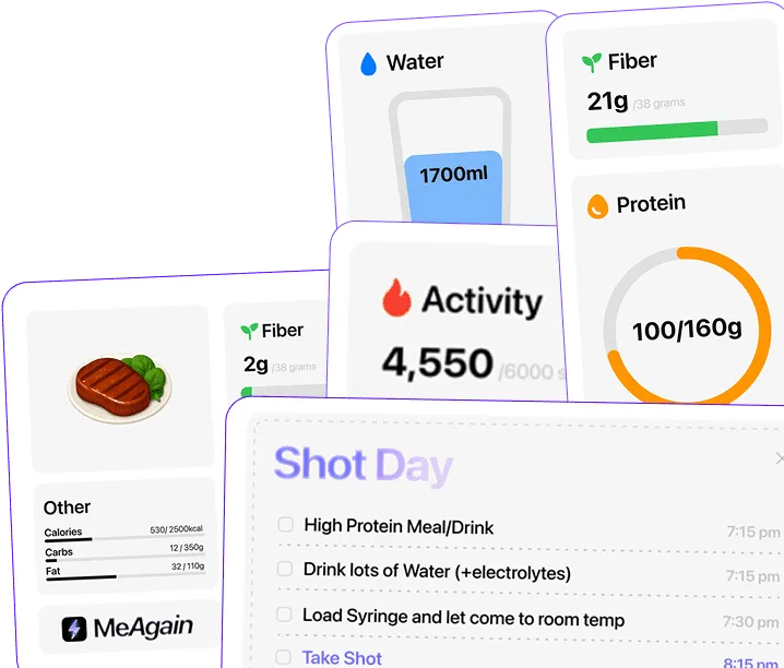 Compounded Semaglutide Tracker – Your GLP-1 Companion App - MeAgain app screenshot